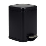 Bidone Pico - con pedale e vaschetta - 4 L - nero satinato - Perfetto