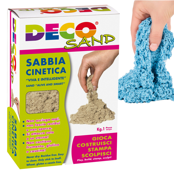 MD_103109 Sabbia cinetica Deco Sand - 1 kg - azzurro - Deco - immagine 1