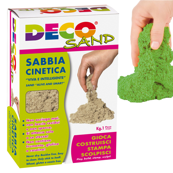 MD_103110 Sabbia cinetica Deco Sand - 1 kg - verde - Deco - immagine 1
