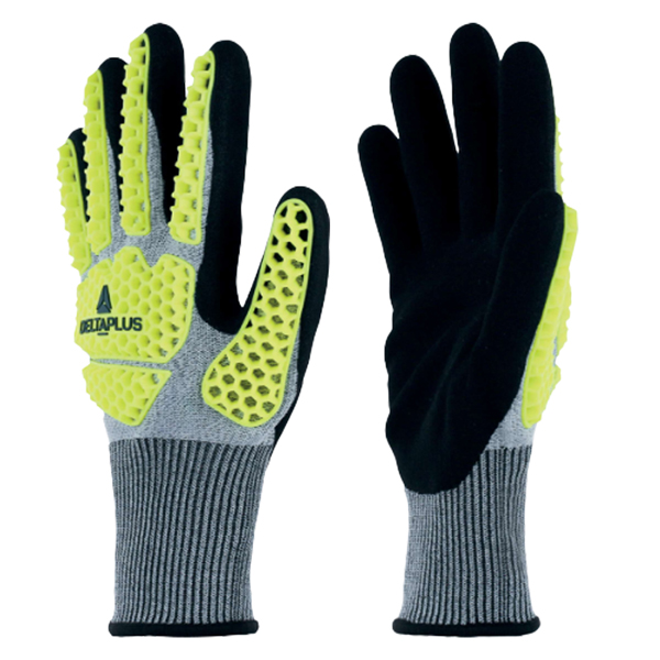 MD_103132 Guanto antiurto EOS NOCUT VV909 - taglia 11 - giallo fluo/grigio - Deltaplus - immagine 1