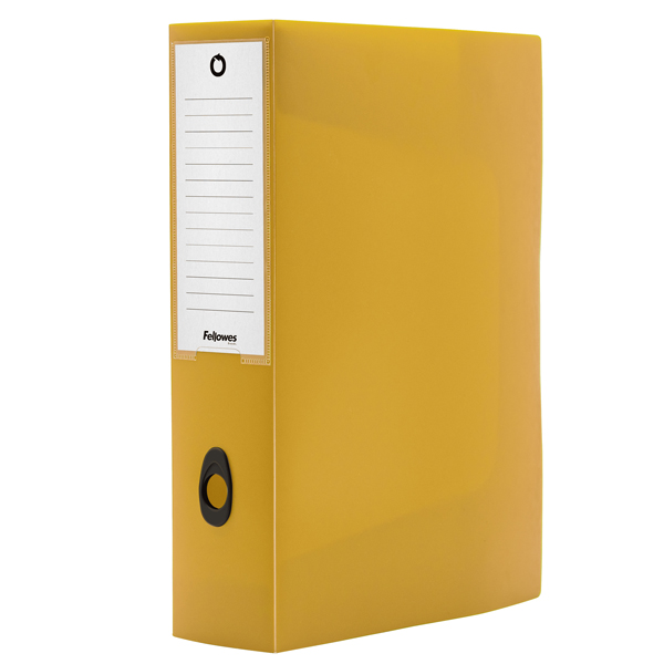 MD_103168 Scatola progetto Plus HOLOS - 25 x 35 cm - dorso 8 cm - giallo sabbia - Fellowes - immagine 1