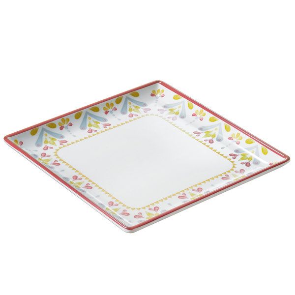 MD_103225 Piatto quadrato Linea Corfù - 17 x 17 x 2 cm - melamina - Leone - immagine 1