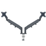 Braccio salvaspazio - per 2 monitor - grigio scuro - Leitz