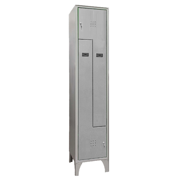 MD_103609 Armadio spogliatoio in metallo salvaspazio - a 2 ante a L - 40 x 50 x 195 cm - grigio - Fasma - immagine 1