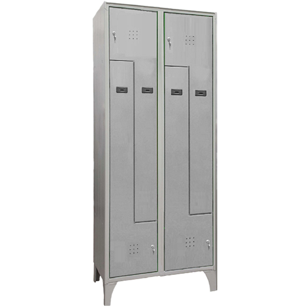 MD_103610 Armadio spogliatoio in metallo salvaspazio - a 4 ante a L - 80 x 50 x 195 cm - grigio - Fasma - immagine 1