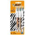 Penna a sfera scatto multifunzione 4 Colours Animalier - punta 1,0 mm - Bic - conf. 3 pezzi