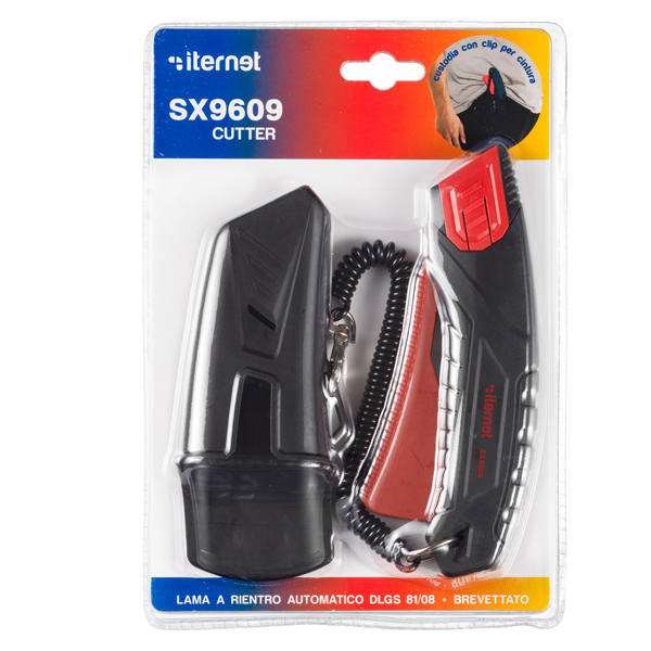 MD_103636 Cutter Super Safety SX 9609 - con custodia - lama a rientro automatico - Iternet - immagine 1