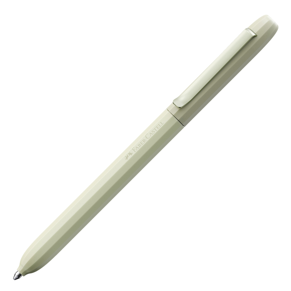 MD_103665 Penna a sfera Avori - punta M - fusto verde salvia - Faber-Castell - immagine 1