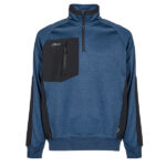 Felpa mezza zip Leeds - taglia XL - blu - U-Power