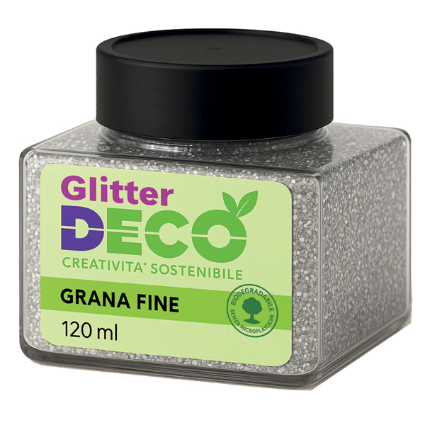 MD_103892 Glitter Bio grana fine - 120ml - argento - Deco - immagine 1
