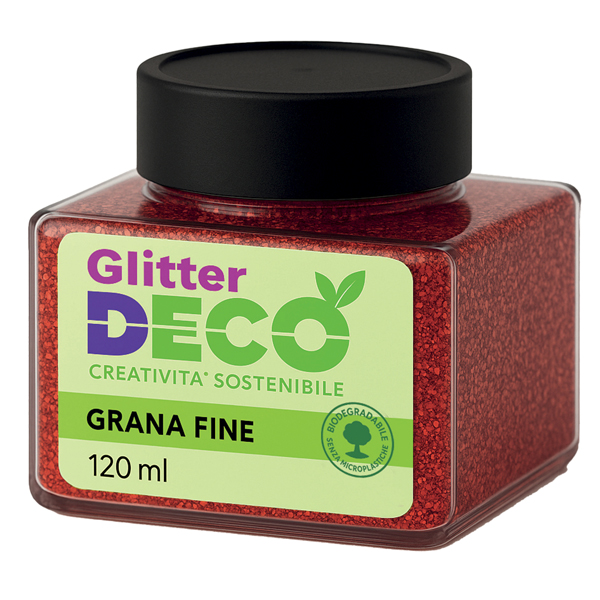 MD_103893 Glitter Bio grana fine - 120ml - rosso - Deco - immagine 1