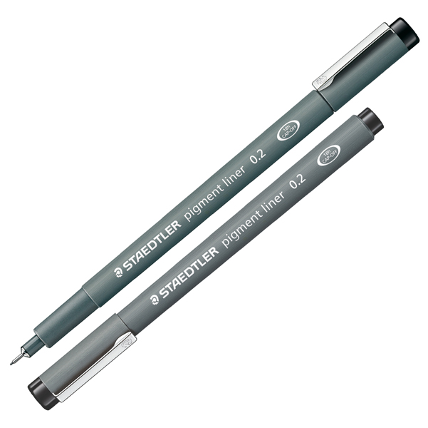 MD_25011 Pennarello Pigment Liner 308 - nero - 0,2 mm - Staedtler - immagine 1