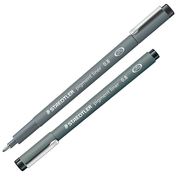 MD_25067 Pennarello Pigment Liner 308 - nero - 0,8 mm - Staedtler - immagine 1
