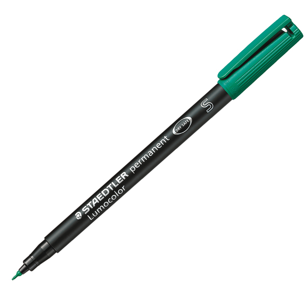MD_25076 Pennarello Lumocolor Permanent 313 - punta 0,4 mm - verde - Staedtler - immagine 1