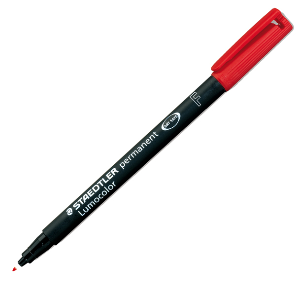 MD_25082 Pennarello Lumocolor Permanent 318 - punta 0,6 mm - rosso - Staedtler - immagine 1