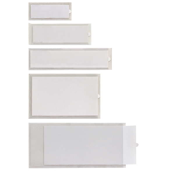 MD_25266 Portaetichette adesivo Iesti B4 - 65 x 100 mm - trasparente - Sei Rota - conf. 10 pezzi - immagine 1