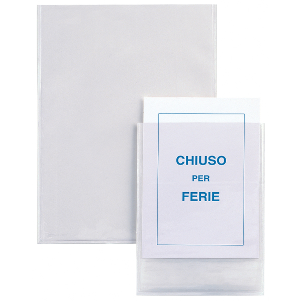 MD_25270 Buste autoadesive Iesti - PVC - 15 x 21 cm - trasparente - Sei Rota - conf. 5 pezzi - immagine 1