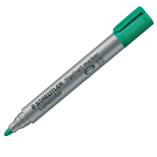 MD_25291 Marcatore Lumocolor Flipchart 356 - a base d'acqua - punta tonda 2 mm - verde - Staedtler - immagine 1