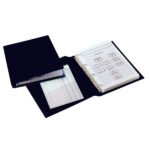 Raccoglitore Sanremo 2000 - 22 x 30 cm - 4 anelli a D 40 mm - dorso 5,5 cm - nero - Sei Rota