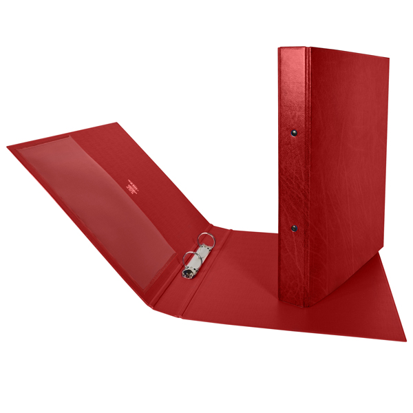 MD_25443 Raccoglitore Stelvio - 22 x 30 cm - 2 anelli a R 25 mm - dorso 3 cm - rosso - Sei Rota - immagine 1