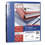 Raccoglitore personalizzabile Stelvio TI - 22 x 30 cm - 4 anelli a D 40 mm - dorso 5,5 cm - blu - Sei Rota