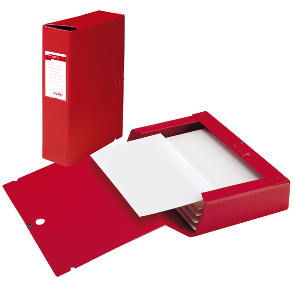 MD_25622 Scatola archivio Scatto - dorso 8 cm - 25 x 35 cm - rosso - Sei Rota - immagine 1