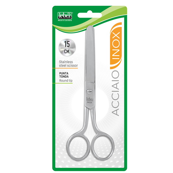 MD_25767 Forbice 056 - punta tonda - 15 cm - acciaio inox - Lebez - immagine 1