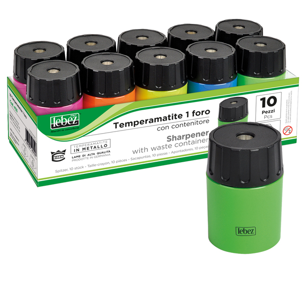 MD_26518 Temperamatite - 1 foro - con contenitore - Lebez - immagine 1