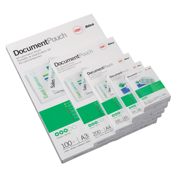 MD_26599 Pouches - A6 - 111 x 156 mm - 2 x 125 micron - GBC - conf. 100 pezzi - immagine 1
