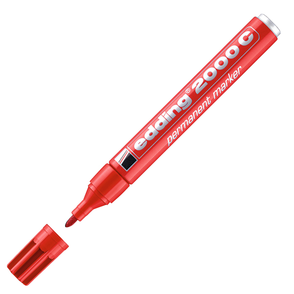 MD_27466 Marcatore permanente 2000C - punta conica - da 1,5 a 3 mm - rosso - Edding - immagine 1
