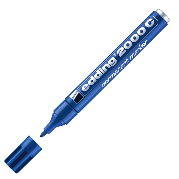 MD_27467 Marcatore permanente 2000C - punta conica - da 1,5 a 3 mm - blu - Edding - immagine 1
