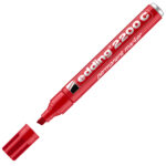 Marcatore permanente 2200C - punta a scalpello - da 1 a 5 mm - rosso  - Edding