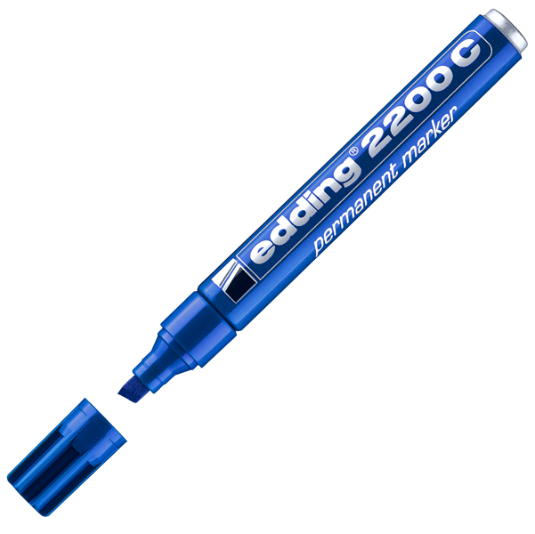 MD_27471 Marcatore permanente 2200C - punta a scalpello - da 1 a 5 mm - blu - Edding - immagine 1