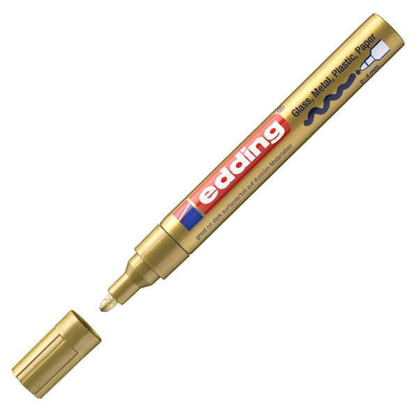 MD_27561 Marcatore permanente a vernice 750 - punta tonda - da 2 a 4 mm - oro - Edding - immagine 1