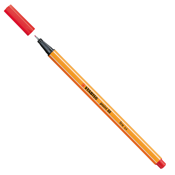 MD_27692 Fineliner Point 88 - tratto 0,4 mm - rosso 40 - Stabilo - immagine 1