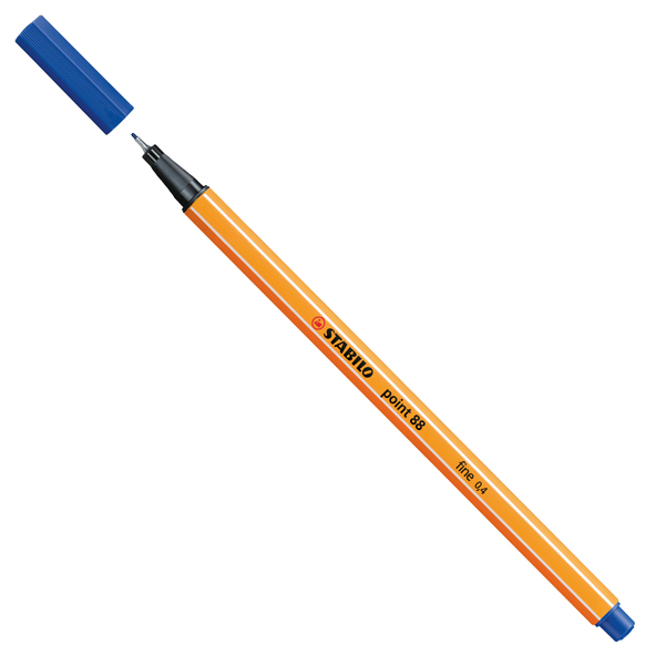 MD_27693 Fineliner Point 88 - tratto 0,4 mm - blu scuro 41 - Stabilo - immagine 1