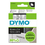 Nastro D1 standard 450100 - 12 mm x 7 mt - PL - nero/trasparente - Dymo
