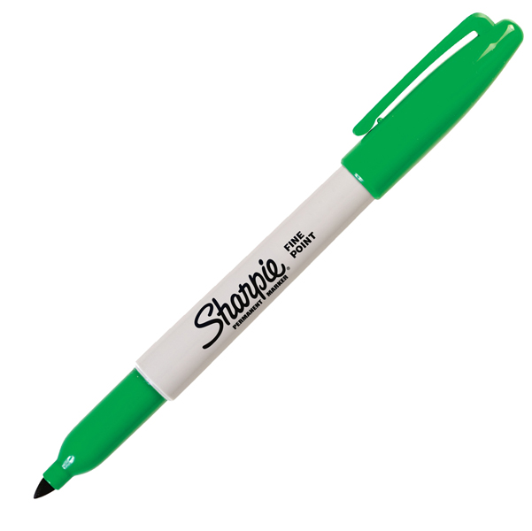 MD_29108 Marcatore permanente - punta fine 1 mm - verde - Sharpie - immagine 1
