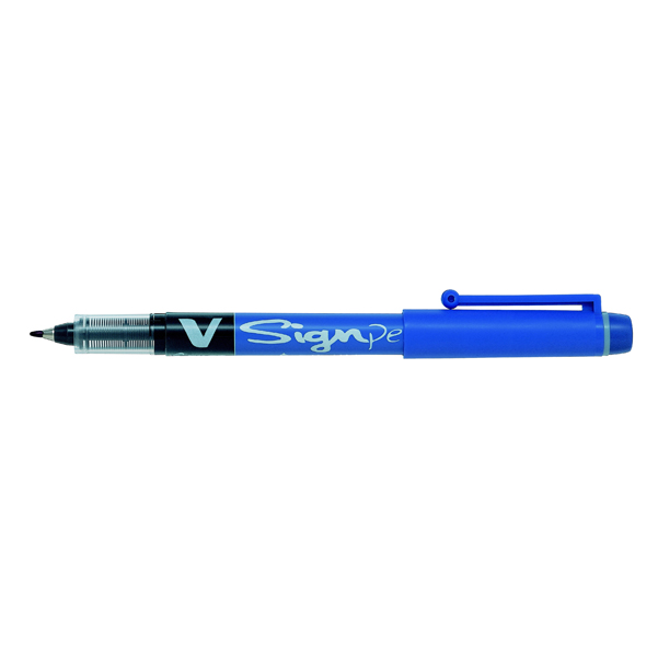 MD_29270 Pennarello V Signpen punta feltro - punta 2 mm - blu - Pilot - immagine 1