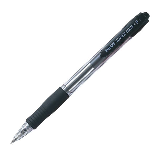 MD_29346 Penna a sfera a scatto Super Grip - punta fine 0,7 mm - nero - Pilot - immagine 1