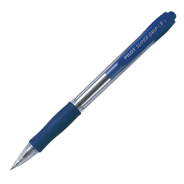 MD_29347 Penna sfera a scatto Super Grip - punta fine 0,7 mm - blu - Pilot - immagine 1