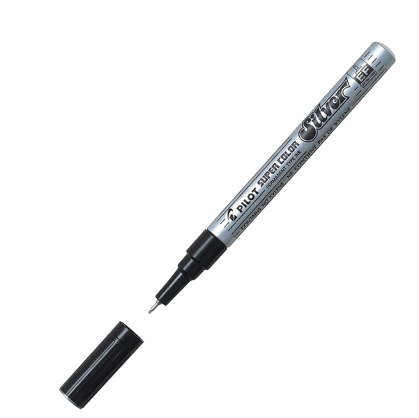 MD_29465 Marcatore a vernice Super Color - punta extra fine 1 mm - argento - Pilot - immagine 1