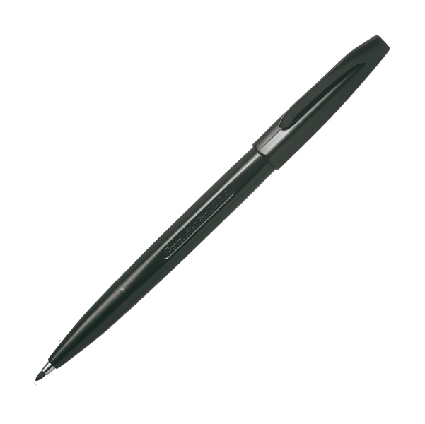 MD_29857 Pennarello Sign Pen S520 punta feltro - punta 2 mm - nero - Pentel - immagine 1