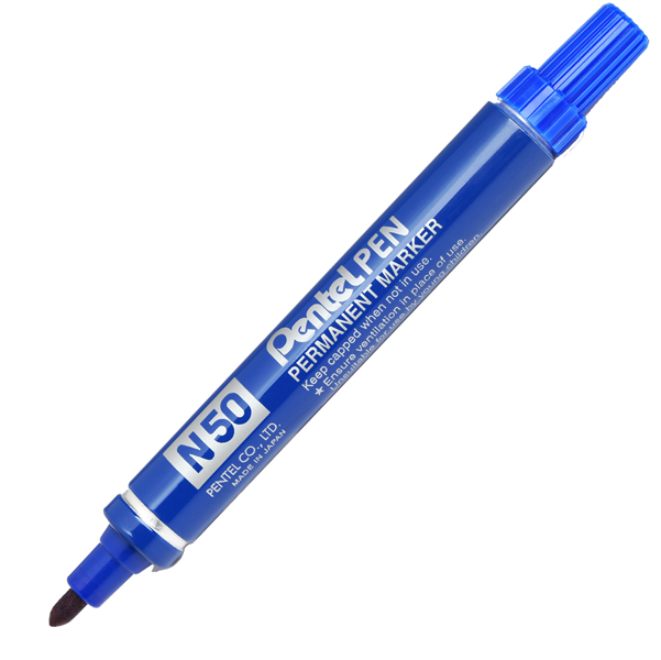 MD_29884 Marcatore permanente N50 - punta tonda - blu - Pentel - immagine 1