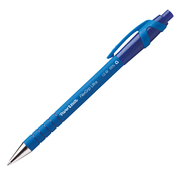 MD_30045 Penna a sfera a scatto Flexgrip Ultra - punta 1,0mm - blu - Papermate - immagine 1