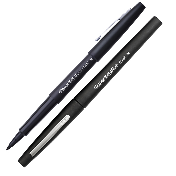 MD_30065 Pennarello Flair Nylon - punta feltro - 1,10mm - nero - Papermate - immagine 1