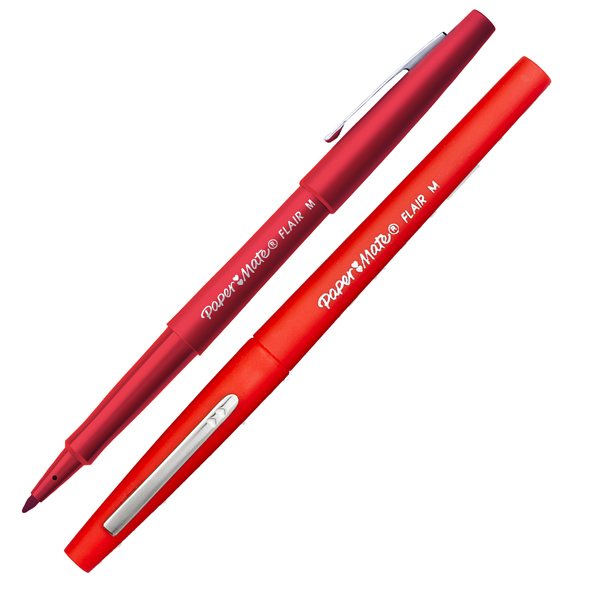 MD_30067 Pennarello Flair Nylon - punta feltro - 1,10mm - rosso - Papermate - immagine 1