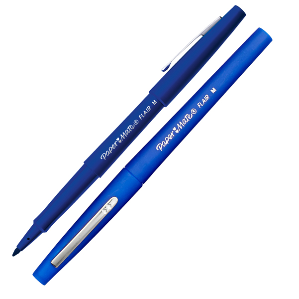 MD_30068 Pennarello Flair Nylon - punta feltro - 1,10mm - blu - Papermate - immagine 1