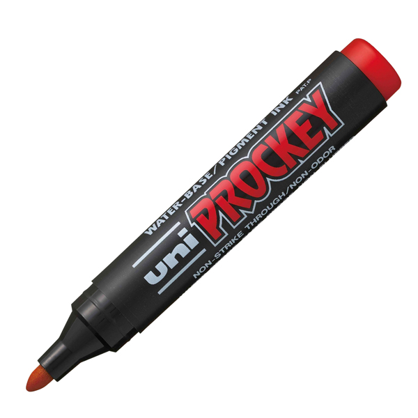 MD_30350 Marcatore Uni Prockey M122 - punta conica da 1,20-1,80mm - rosso - Uni Mitsubishi - immagine 1
