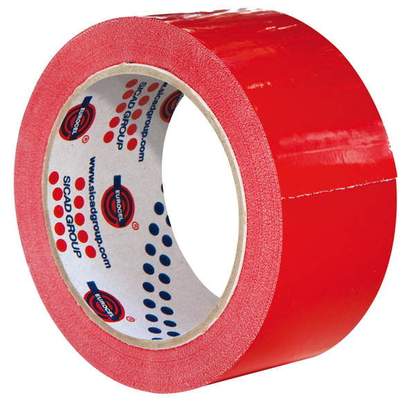 MD_30779 Nastro adesivo 350 - 5 cm x 66 m - PVC - rosso - Eurocel - immagine 1